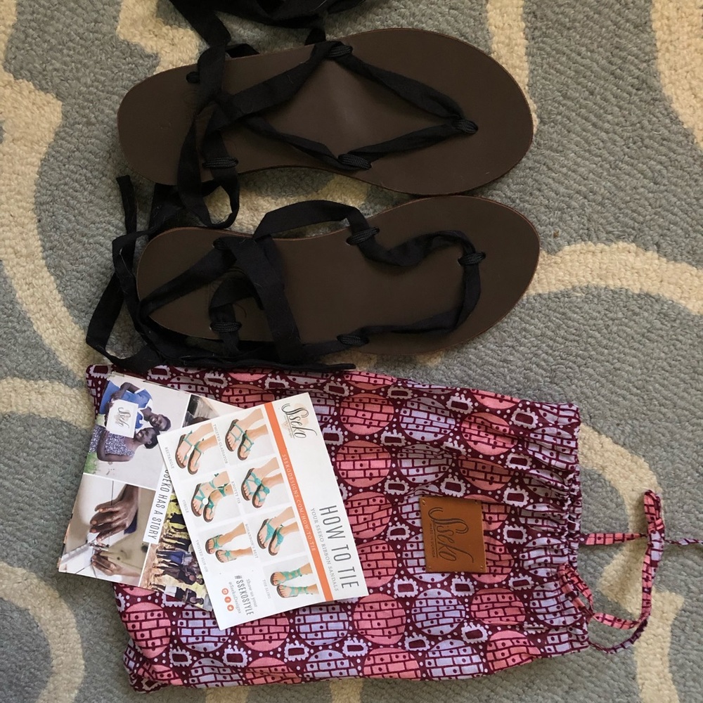 Sseko Lace up sandals